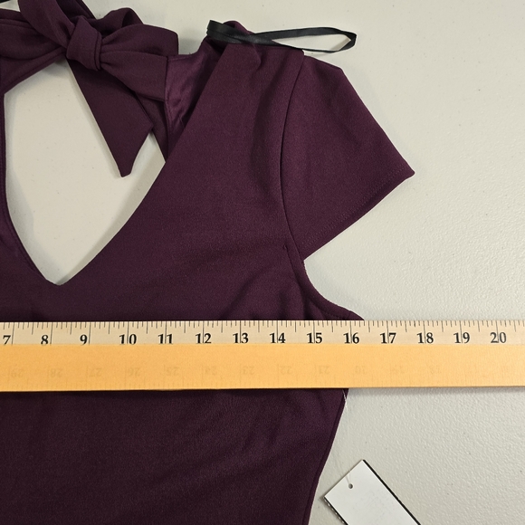 B. Darlin Women's Skater Mini Fit & Flare Dress Purple Size 11 / 12 - Picture 6 of 9